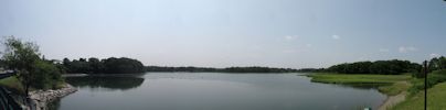 Panorama of Blacks Creek showing the haze from the wildfires out West