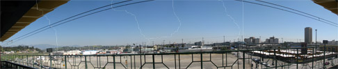 Panorama of San Gabriel Mountains from Chinatown. Photos by David Hazen