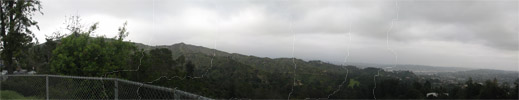 Panorama of Los Angeles area from Griffith Observatory. Photos by David Hazen