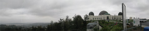 Panorama of Los Angeles area from Griffith Observatory. Photos by David Hazen