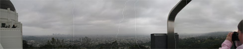 Panorama of Los Angeles area from Griffith Observatory.